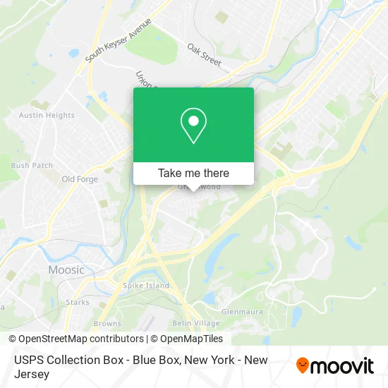 USPS Collection Box - Blue Box map