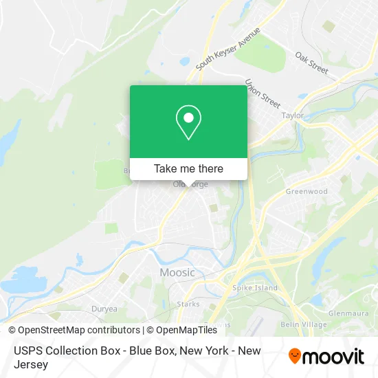 USPS Collection Box - Blue Box map