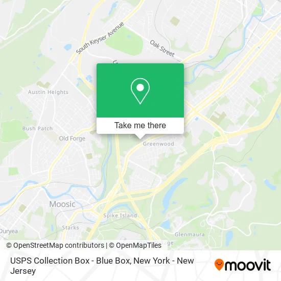 USPS Collection Box - Blue Box map