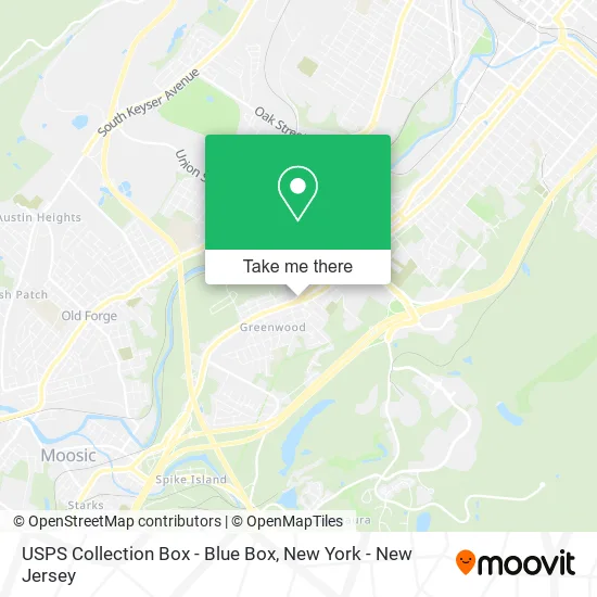USPS Collection Box - Blue Box map