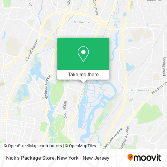 Nick's Package Store map