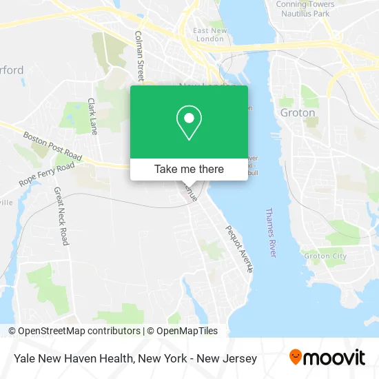 Yale New Haven Health map