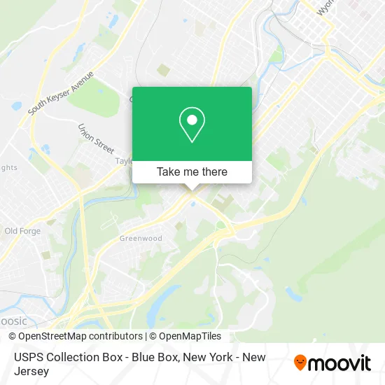 USPS Collection Box - Blue Box map