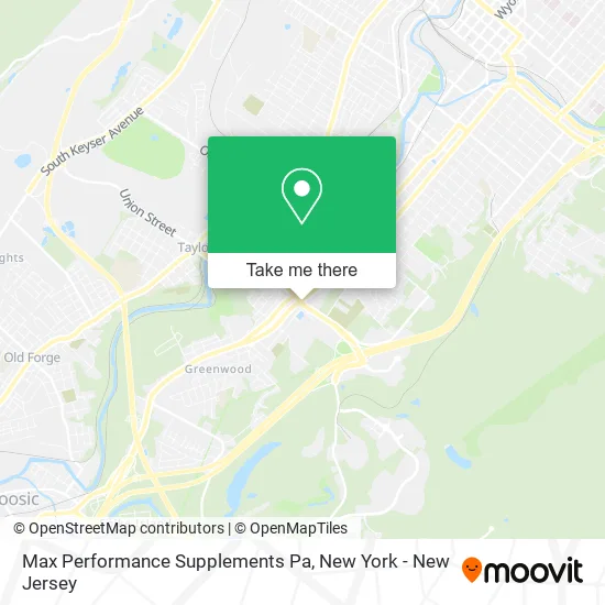 Max Performance Supplements Pa map