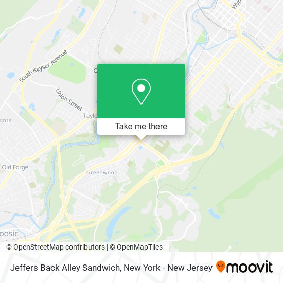 Jeffers Back Alley Sandwich map