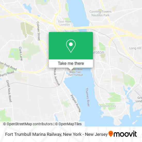 Fort Trumbull Marina Railway map