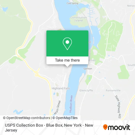 Mapa de USPS Collection Box - Blue Box