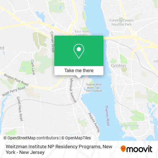 Mapa de Weitzman Institute NP Residency Programs