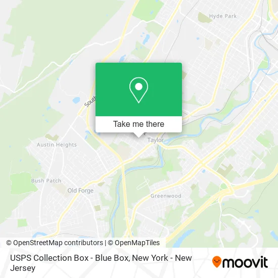 USPS Collection Box - Blue Box map