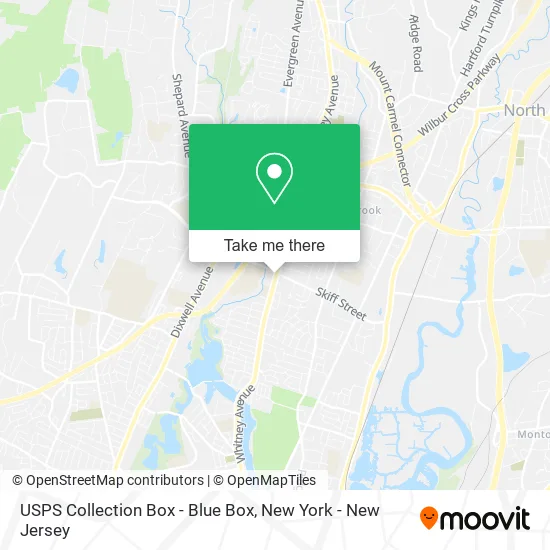 USPS Collection Box - Blue Box map