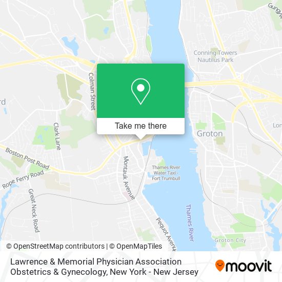 Lawrence & Memorial Physician Association Obstetrics & Gynecology map
