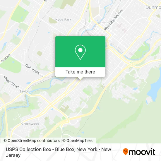 USPS Collection Box - Blue Box map