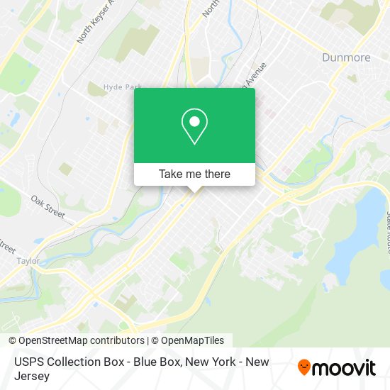 Mapa de USPS Collection Box - Blue Box