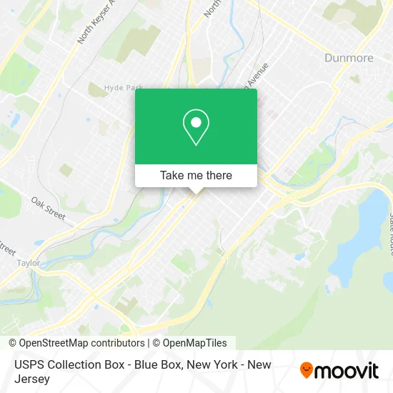 USPS Collection Box - Blue Box map