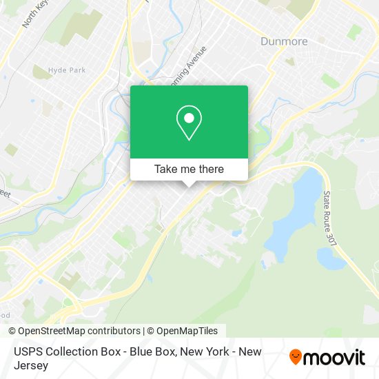 Mapa de USPS Collection Box - Blue Box