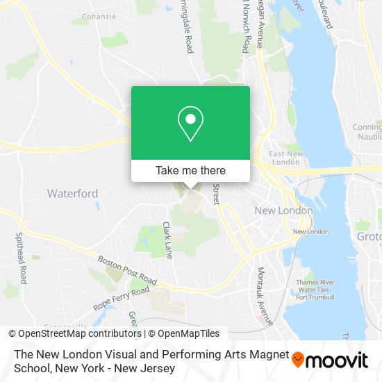 The New London Visual and Performing Arts Magnet School map