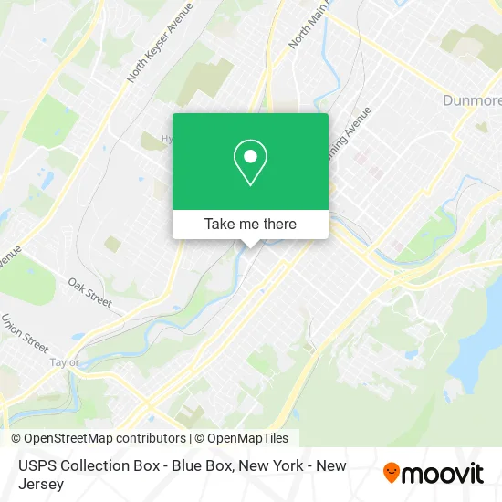 Mapa de USPS Collection Box - Blue Box