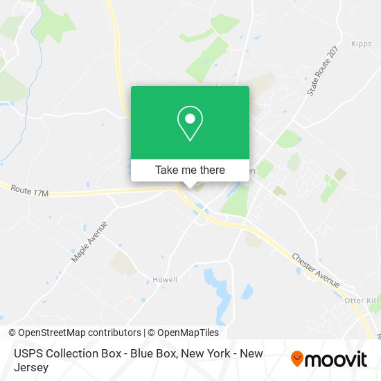 USPS Collection Box - Blue Box map