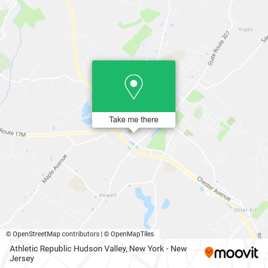 Athletic Republic Hudson Valley map