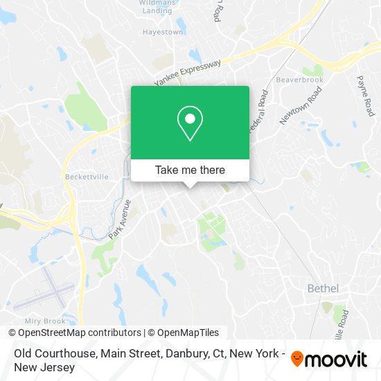 Mapa de Old Courthouse, Main Street, Danbury, Ct