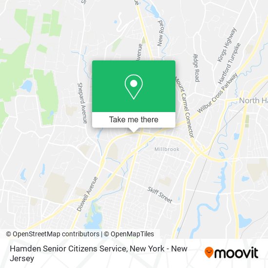 Hamden Senior Citizens Service map
