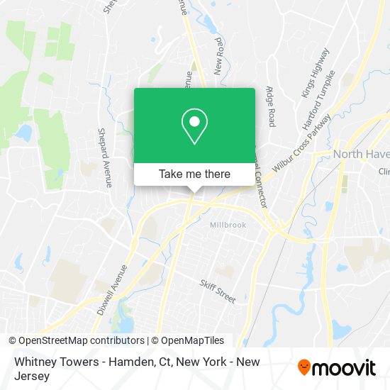 Mapa de Whitney Towers - Hamden, Ct