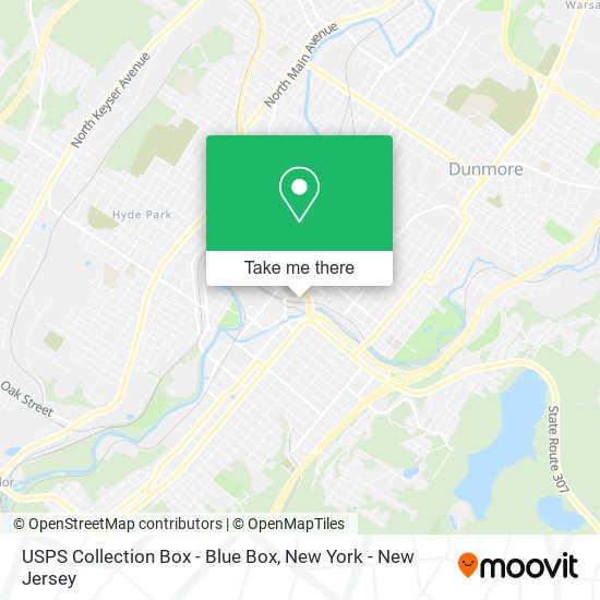 Mapa de USPS Collection Box - Blue Box