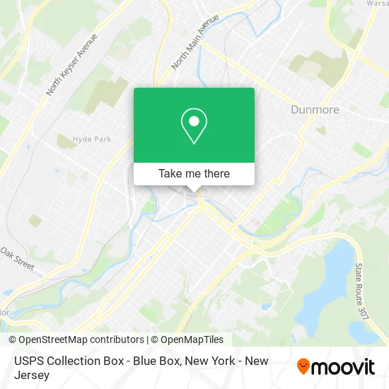 USPS Collection Box - Blue Box map