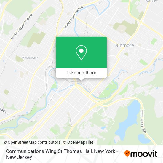 Communications Wing St Thomas Hall map