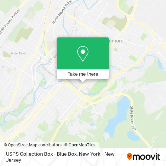 USPS Collection Box - Blue Box map