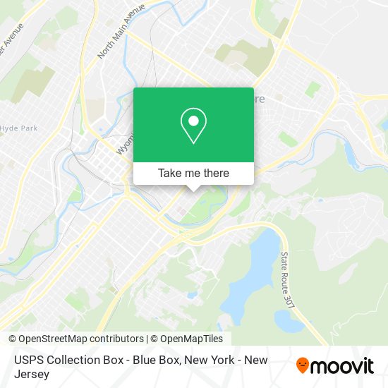 Mapa de USPS Collection Box - Blue Box