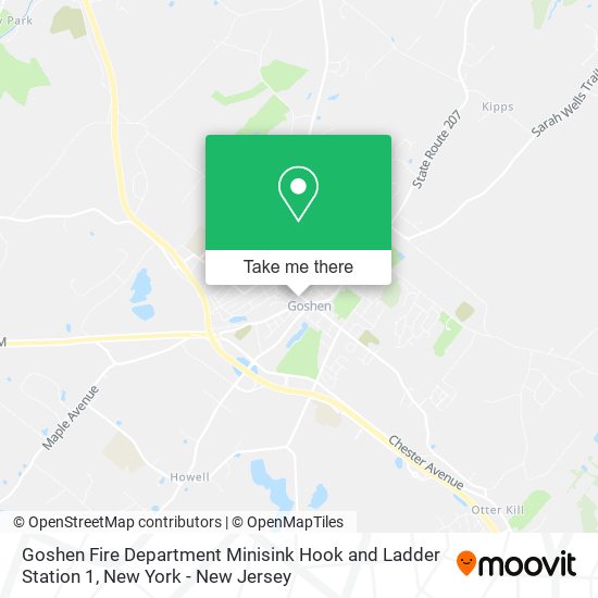 Mapa de Goshen Fire Department Minisink Hook and Ladder Station 1