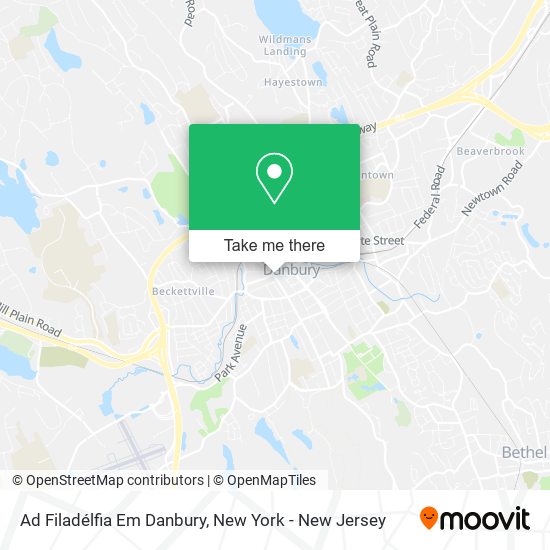 Ad Filadélfia Em Danbury map