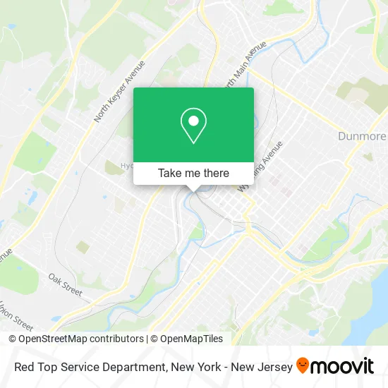 Red Top Service Department map