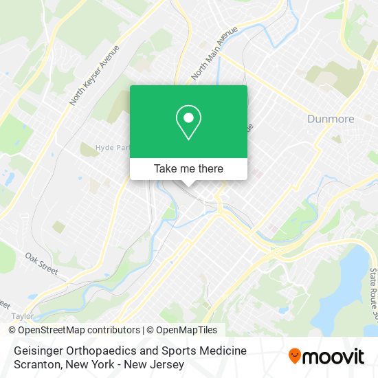 Mapa de Geisinger Orthopaedics and Sports Medicine Scranton