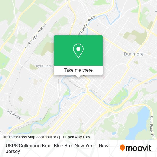 USPS Collection Box - Blue Box map
