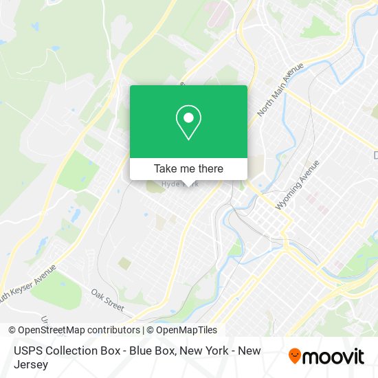 Mapa de USPS Collection Box - Blue Box