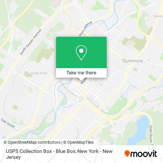 USPS Collection Box - Blue Box map