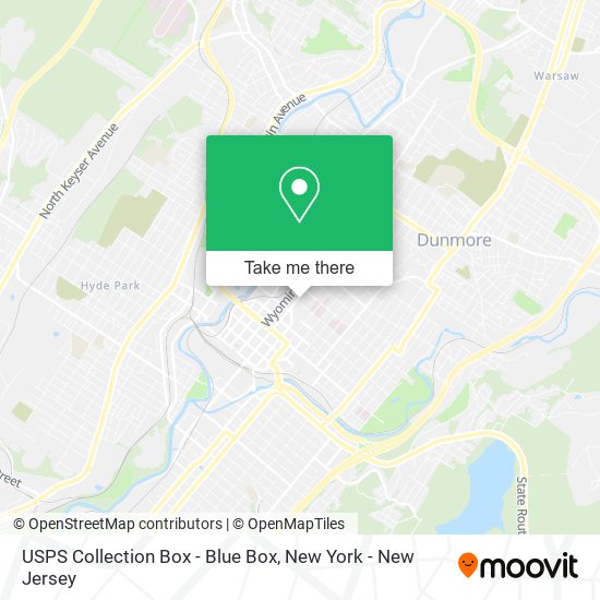 USPS Collection Box - Blue Box map