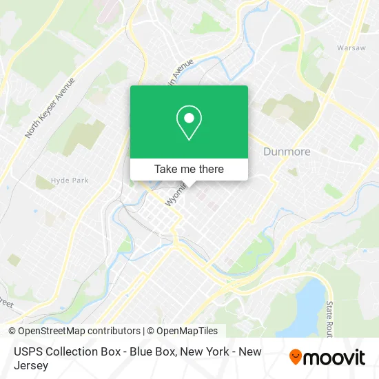 USPS Collection Box - Blue Box map