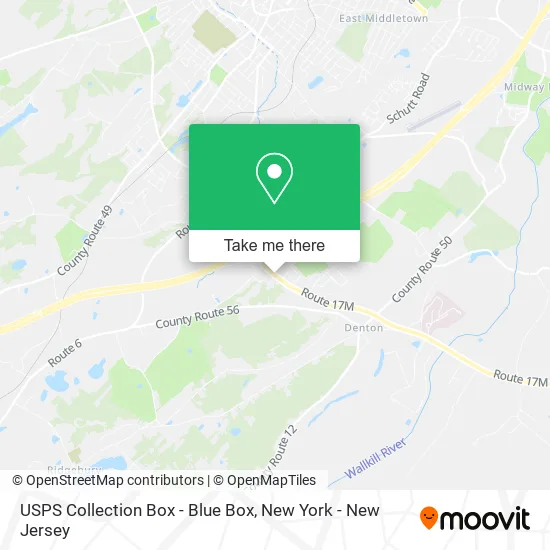 USPS Collection Box - Blue Box map