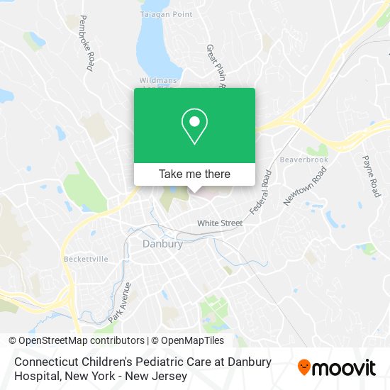 Connecticut Children's Pediatric Care at Danbury Hospital map