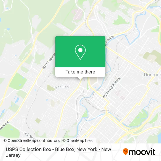 Mapa de USPS Collection Box - Blue Box