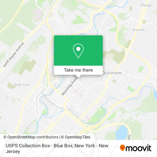 USPS Collection Box - Blue Box map