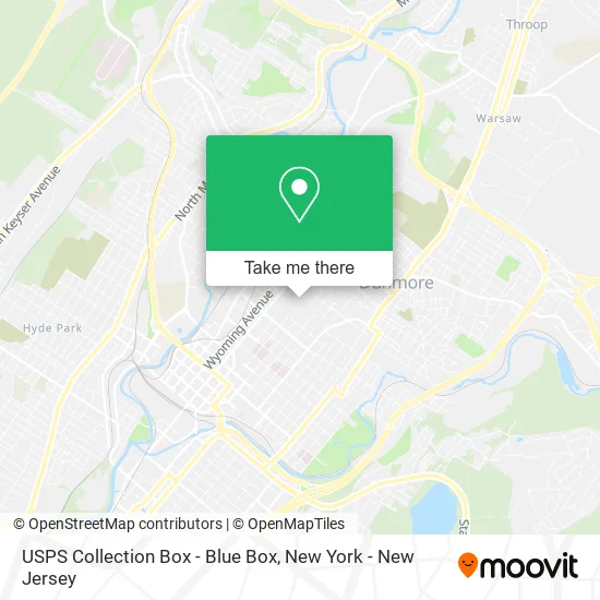 USPS Collection Box - Blue Box map