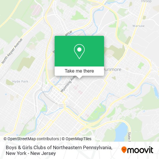 Boys & Girls Clubs of Northeastern Pennsylvania map