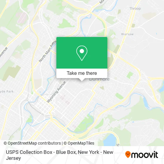 USPS Collection Box - Blue Box map