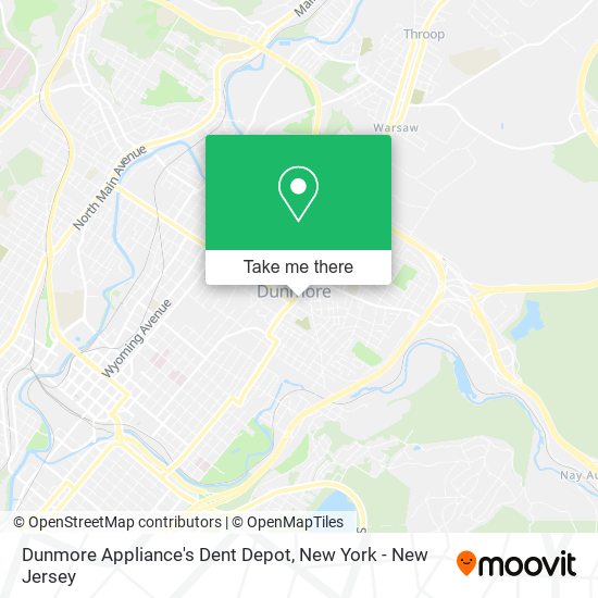 Dunmore Appliance's Dent Depot map