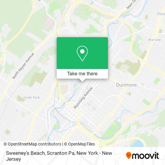 Mapa de Sweeney's Beach, Scranton Pa