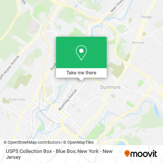 USPS Collection Box - Blue Box map